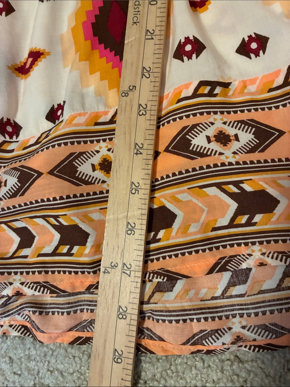 Cato Cream Multicolor Aztec Print Sleeveless Blouse 22/24W - Picture 6 of 6